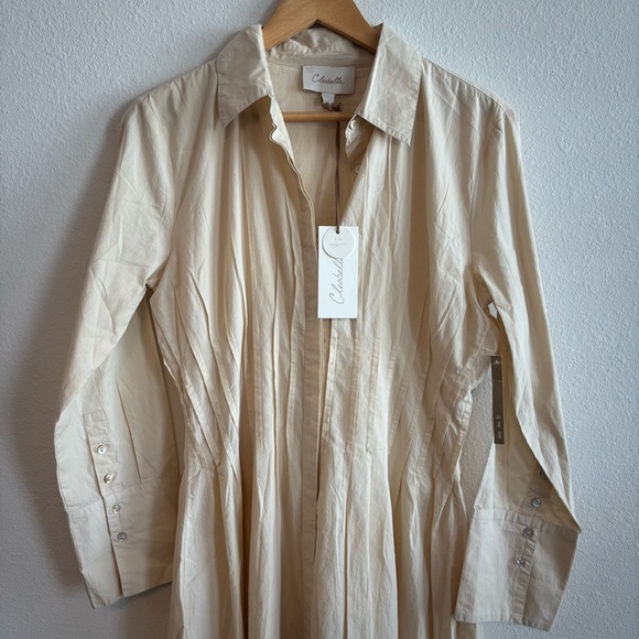 NWT Cleobella Rosabella Midi Dress Organic Cotton Boho Long Sleeve Button Down - Picture 5 of 16
